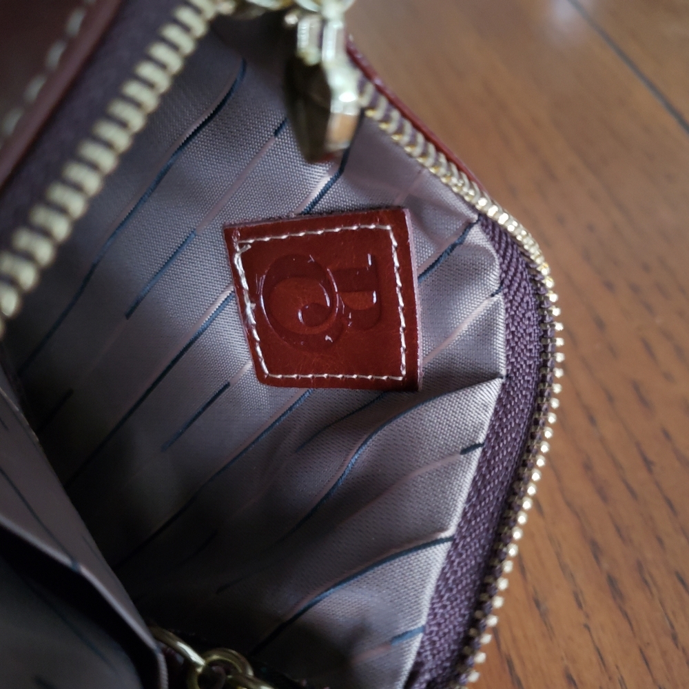 Brighton Brown Small Leather Zipper Wallet - Picture 4 of 9
